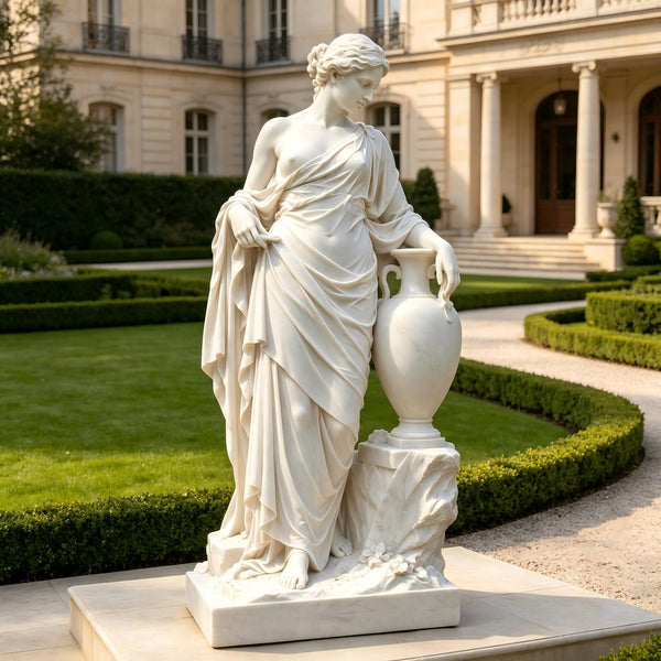 Classical White Marble Female Figure Sculpture MM-001