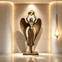 Bronze angel religious sculpture BB-003 with detailed wings and symbolic spiritual design