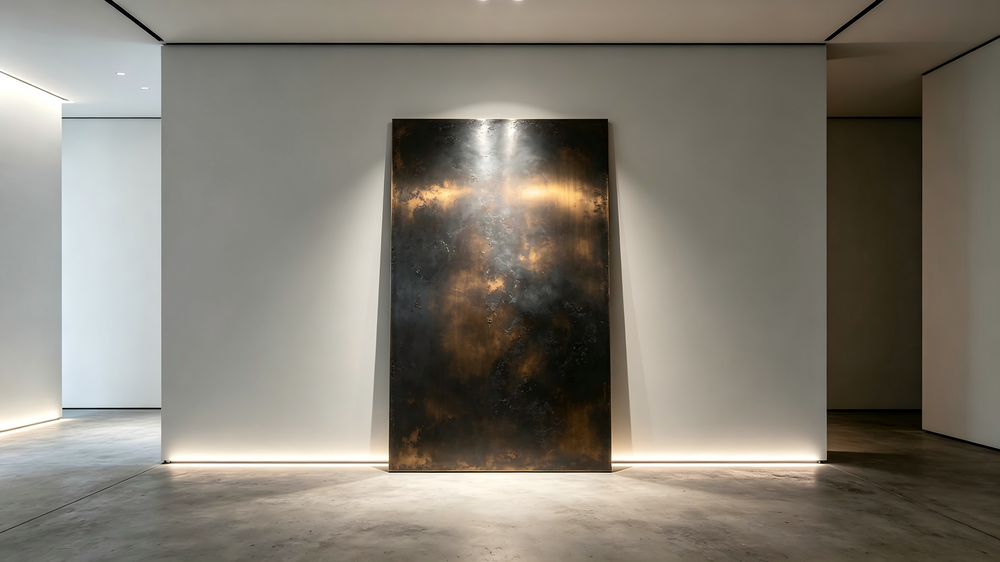 Premium bronze material selected for custom indoor sculpture fabrication