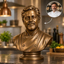 Custom bronze commemorative portrait bust BB-012 created from a man’s photograph for an institutional display