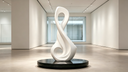 Custom abstract fiberglass sculpture design consultation for corporation plaza-desktop