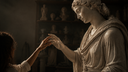 Custom sculpture featuring a classical figure in a sculptor’s studio