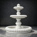 Classical European Two-Tier White Marble Fountain MM-043