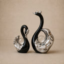 Stainless Steel Swan Couple Sculpture with Mirror Polished Finish SS-008