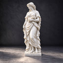 Classical White Marble Flower Maiden Statue MM-050