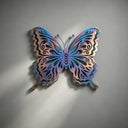 Detailed electroplated colored stainless steel butterfly sculpture surface and metal craftsmanship SS-020