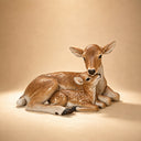 Close-up of fiberglass deer sculpture showing realistic animal texture, detailed craftsmanship, and smooth painted surface finish
