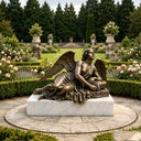 Classical bronze angel sculpture displayed in luxury architectural interior BB-004
