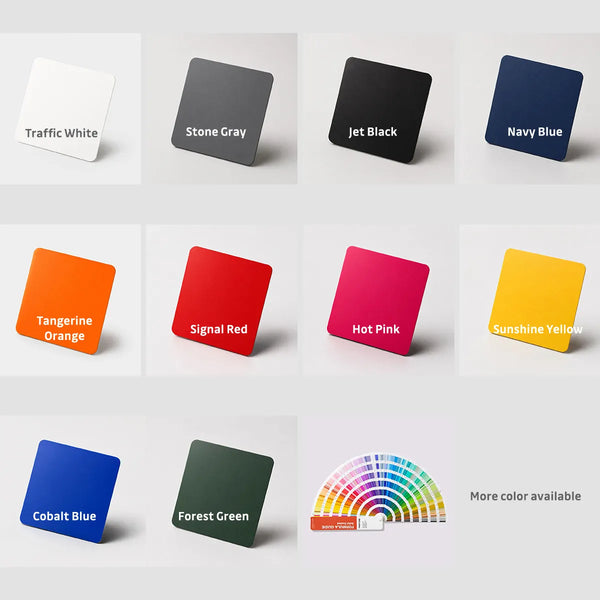 Resin sculpture color options featuring customized finishes and artistic effects