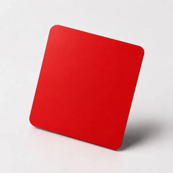Signal red fiberglass sample  OF-006