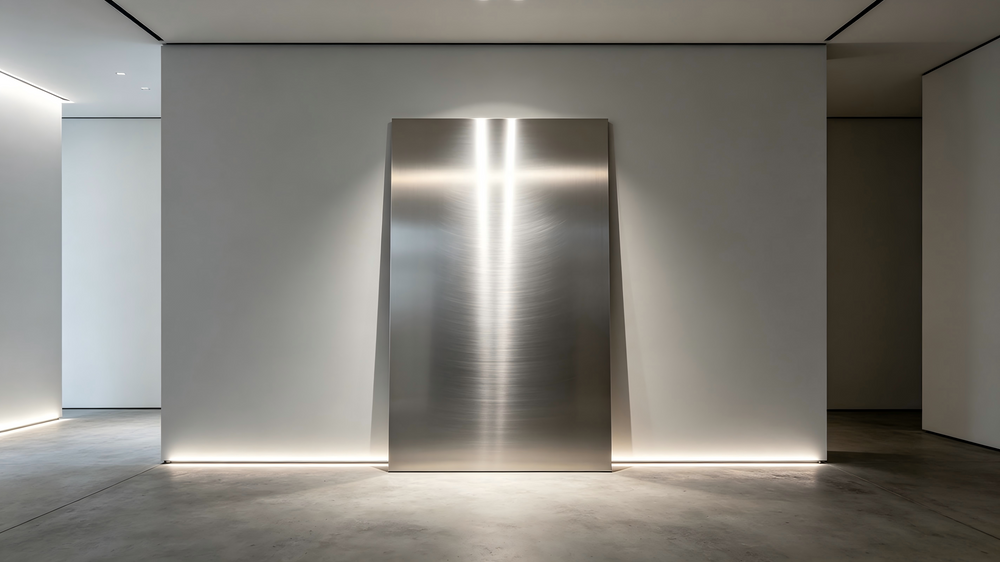 The exhibition of the mirror polish stainless steel raw material 