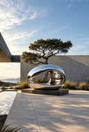 Stainless steel sculpture for modern villa courtyards, gardens and contemporary architectural spaces