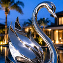 Stainless steel swan scene 1 detail OSS-001
