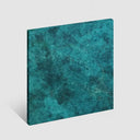 Verdigris bronze patina finish sample block showing a natural aged green surface for bronze sculptures