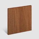 Warm bronze finish sample block showing a natural brown metallic surface treatment for custom bronze sculptures